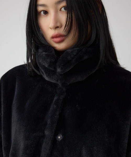 moussyブラックショート丈コート AZUL BY MOUSSY | ファーショートコート (コート ) |SHEL'TTER WEBSTORE