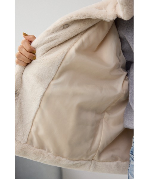 ブルゾン アウター スタンド2WAYファーショートコート レディース