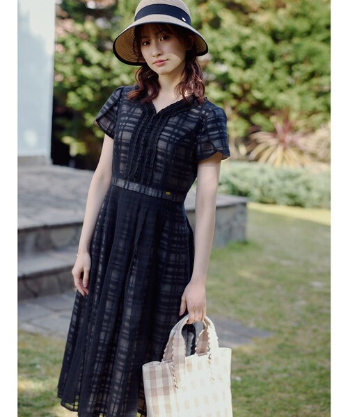 美品　TOCCA ハット　リボン TOCCA（トッカ） 帽子 ハット HALF BRIM RIBBON HAT ブレードハット