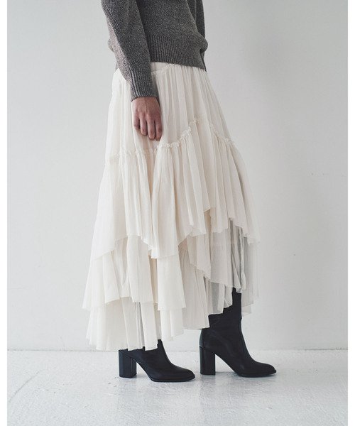 CASA FLINE（カーサフライン） フリルスカート FREE ホワイト