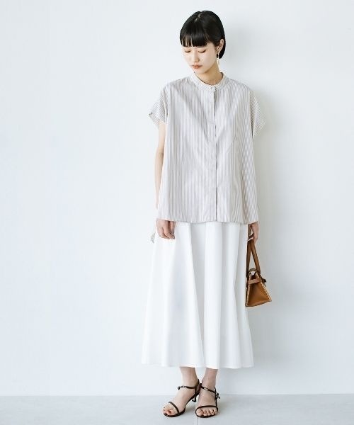 「ANNA LUNA」 半袖ブラウス MEDIUM ベージュ レディース_画像2