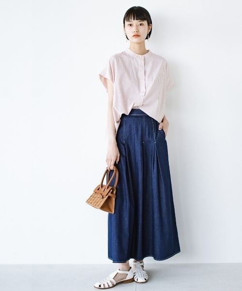 「ANNA LUNA」 半袖ブラウス MEDIUM ベージュ レディース_画像4