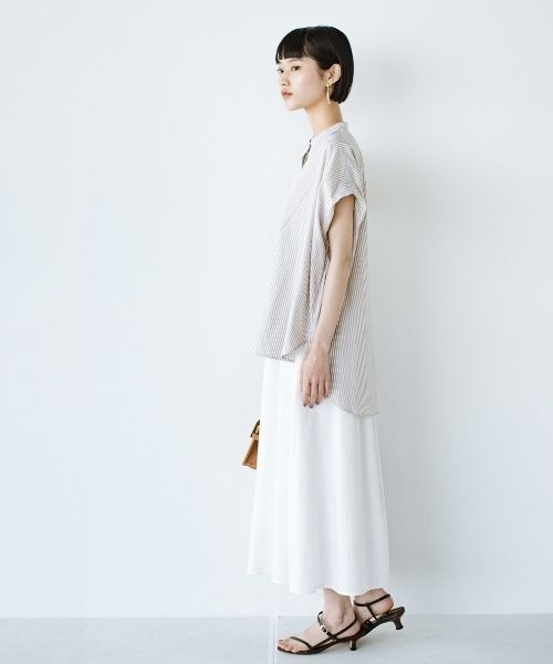 「ANNA LUNA」 半袖ブラウス MEDIUM ベージュ レディース_画像9