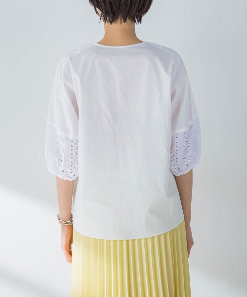 「LAUTREAMONT」 7分袖ブラウス 9号 ホワイト レディース_画像5