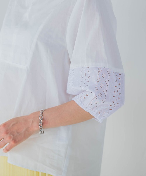 「LAUTREAMONT」 7分袖ブラウス 9号 ホワイト レディース_画像7