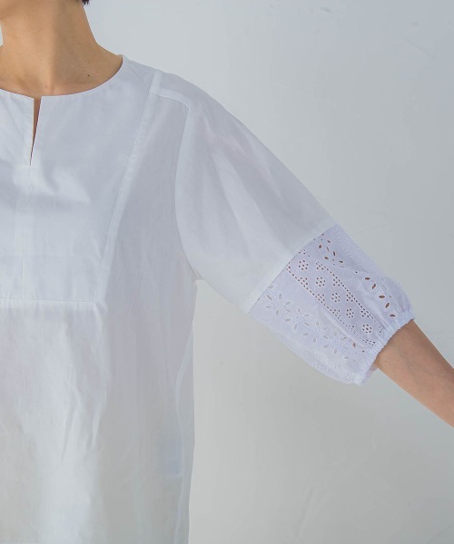 「LAUTREAMONT」 7分袖ブラウス 9号 ホワイト レディース_画像8