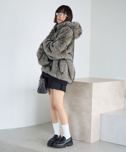 PBLIM ブルゾン アウター 「UNISEX」ファーフードブルゾン レディース