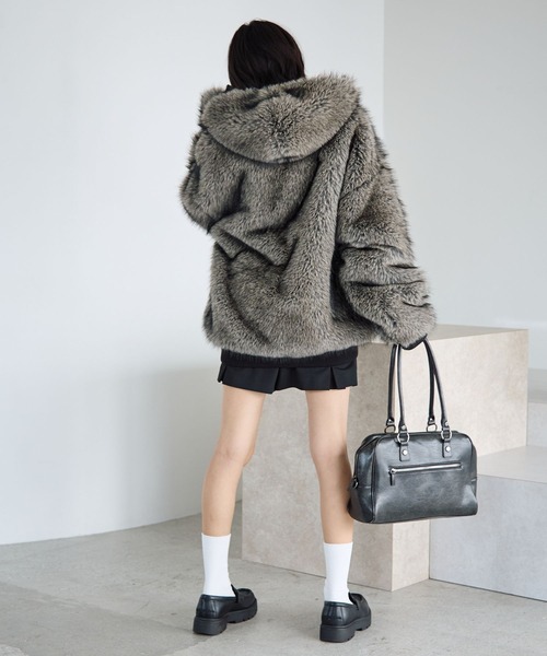 PBLIM ブルゾン アウター 「UNISEX」ファーフードブルゾン レディース