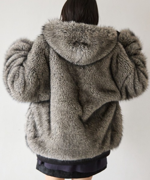 PBLIM ブルゾン アウター 「UNISEX」ファーフードブルゾン レディース