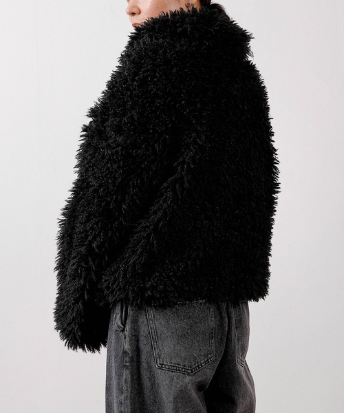 emesuelee コート アウター プードルボアショートジャケット