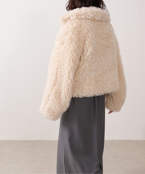 emesuelee コート アウター プードルボアショートジャケット