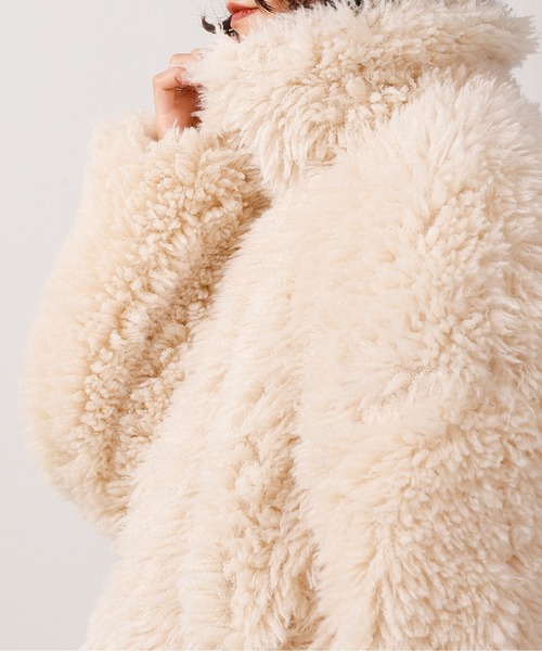 emesuelee コート アウター プードルボアショートジャケット