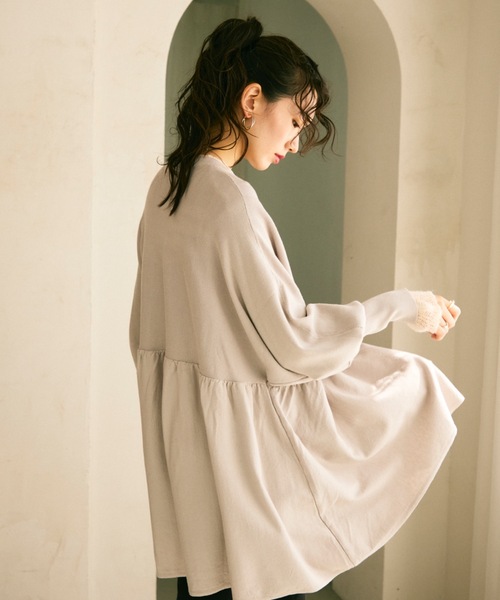 ニット セーター Peplum knit volume top / ペプラムニットボリューム ニット セーター Peplum knit volume top / ペプラムニットボリューム