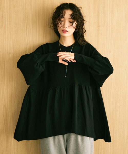 OHGA PEPLUM KNIT ペプラムニット ニット セーター Peplum knit volume top / ペプラムニットボリューム