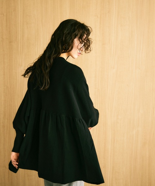 ニット セーター Peplum knit volume top / ペプラムニットボリューム