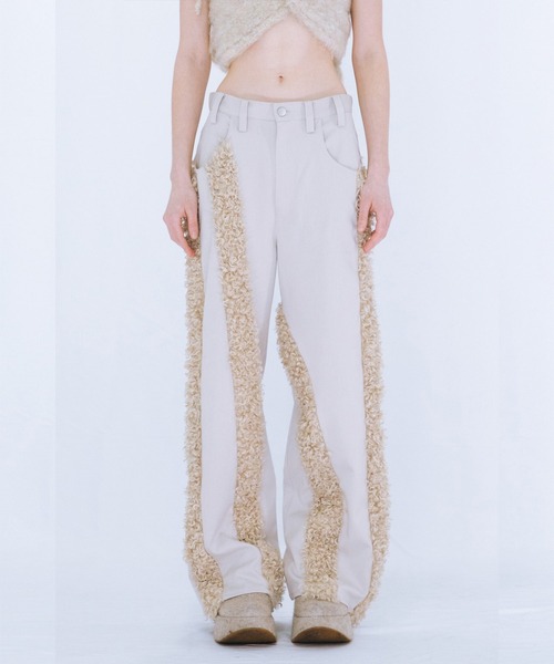 VIAVANDA パンツ FUR STRAIGHT PANTS レディース : ZOZOTOWN Yahoo!店