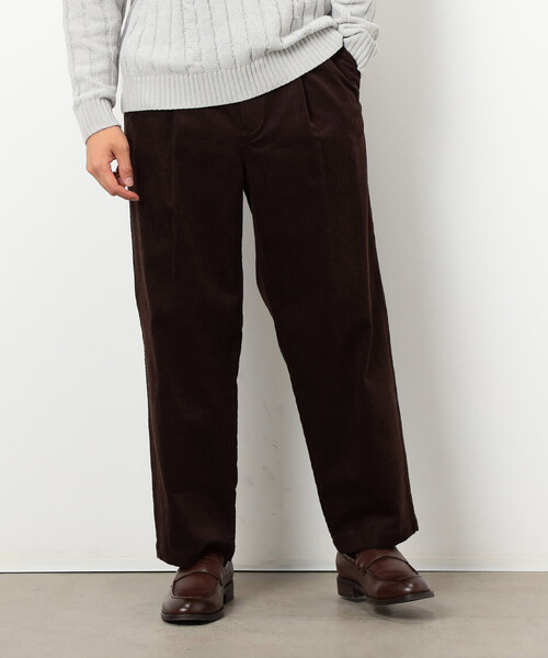 COMME CA ISM（コムサイズム） パンツ コーデュロイ ワンタック ワイド
