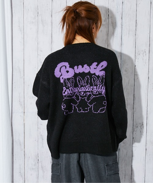 ニット セーター 「うさぎ×ロゴジャカード」レディース ニットプル