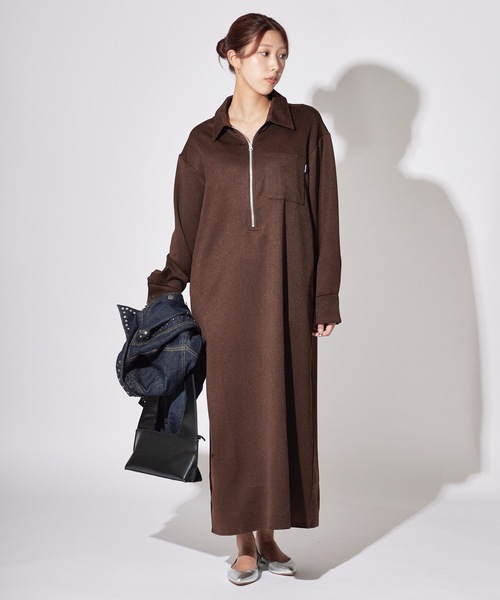 THOUSAND MILE（サウザンドマイル） ワンピース HALF ZIP OP ウール