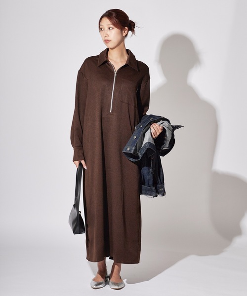 THOUSAND MILE（サウザンドマイル） ワンピース HALF ZIP OP ウール