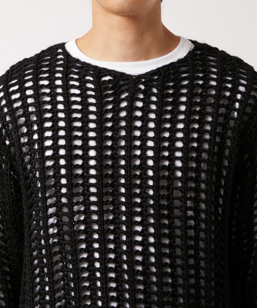 NVRFRGT（ネヴァーフォーゲット） セーター ニット SEMI SHEER OPEN