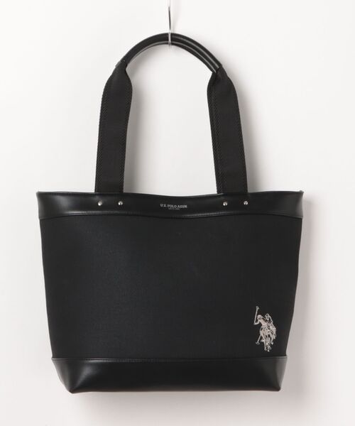 極美品　U.S. POLO ASSN. キャンバストートバッグ レザー　2way U.S. POLO ASSN.（ユーエスポロアッスン） トートバッグ ユニセックス