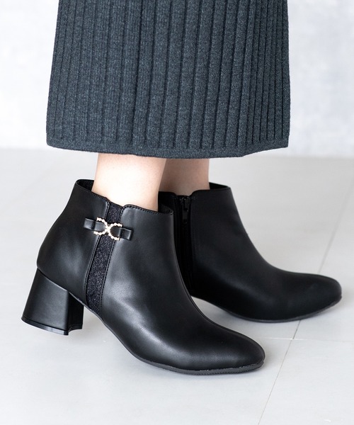 JELLY BEANS（ジェリービーンズ） ブーツ サイド切り替えビジュー