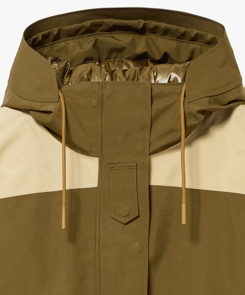 ダウンコート ダウンジャケット GORE-TEX ゴアテックス 防水 防風 透湿 PRIMALOFT プリマロフト中綿 カラーブロックダウンコートの画像