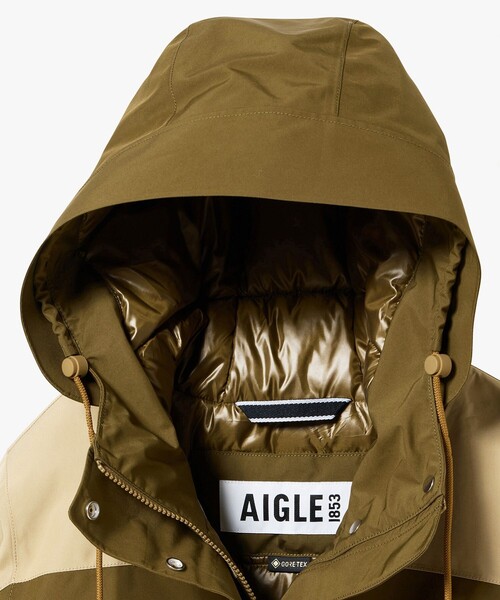 ダウンコート ダウンジャケット GORE-TEX ゴアテックス 防水 防風 透湿 PRIMALOFT プリマロフト中綿 カラーブロックダウンコートの画像