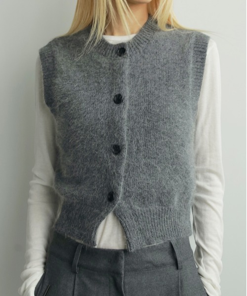 なー様　アンヌーク　ジレ anuke（アンヌーク） ベスト ジレ Vneck Stitch Vest レディース