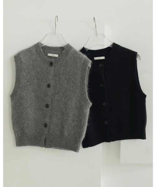 なー様　アンヌーク　ジレ anuke（アンヌーク） ベスト ジレ Vneck Stitch Vest レディース