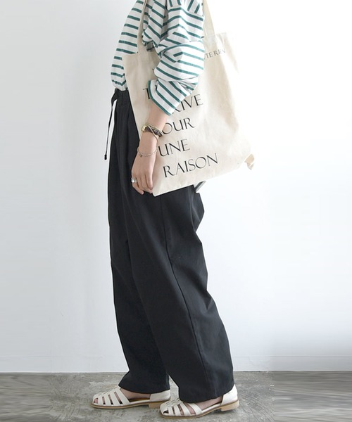 「and it_」 「LARU」イージーパンツ MEDIUM ベージュ レディース_画像3