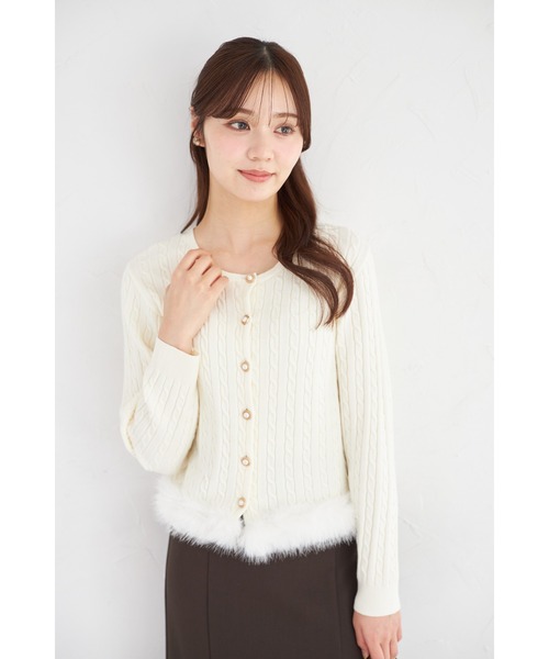 tocco 未使用カーディガン tocco closet（トッコ クローゼット） カーディガン フラワービジュー