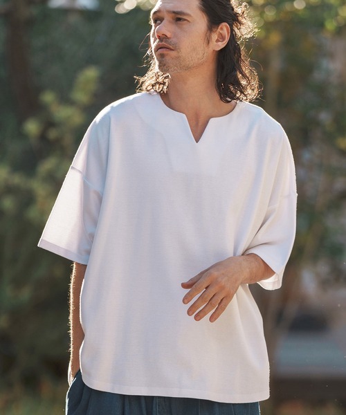 「CAMBIO」 半袖Tシャツ S ホワイト メンズ_画像6