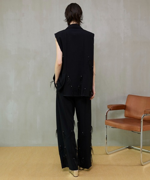 MAISON SPECIAL（メゾンスペシャル） ベスト ジレ Feather Over-Gilet