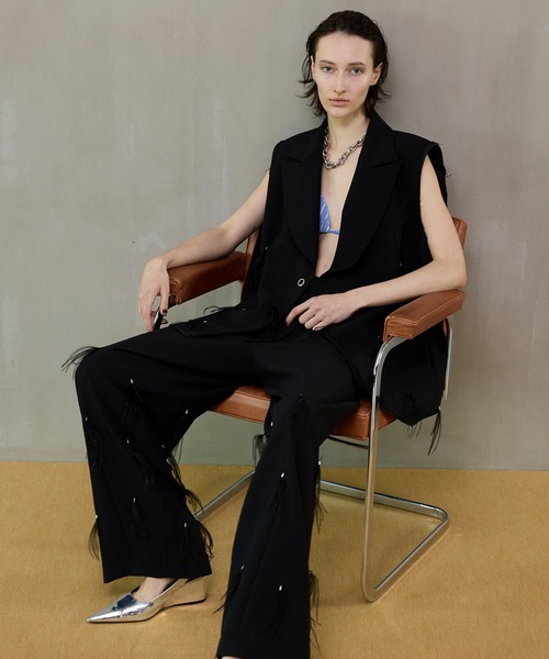 MAISON SPECIAL メゾンスペシャル フェザー　オーバージレ　ベスト MAISON SPECIAL（メゾンスペシャル） ベスト ジレ Feather Over-Gilet