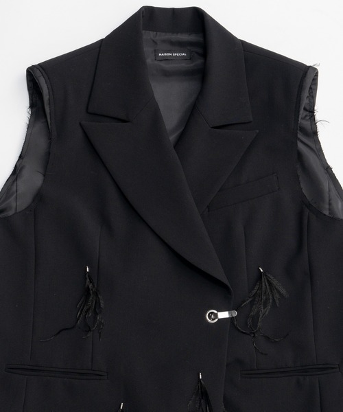 MAISON SPECIAL（メゾンスペシャル） ベスト ジレ Feather Over-Gilet