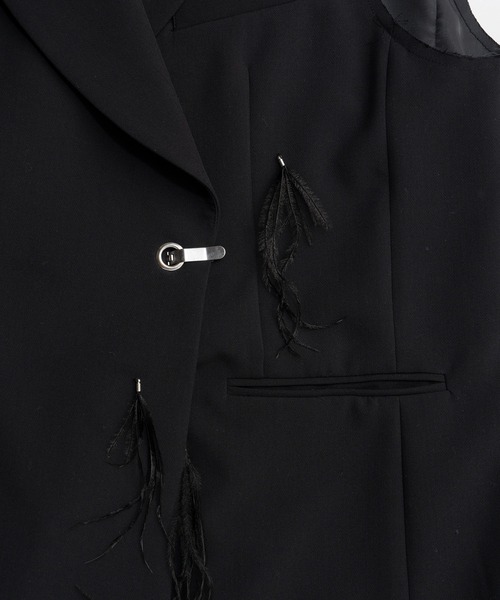 MAISON SPECIAL（メゾンスペシャル） ベスト ジレ Feather Over-Gilet
