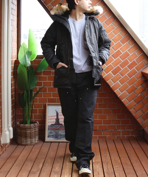 ブラック ミリタリージャケット フード付き 8 ミリタリージャケット モッズコート N-3B フライトジャケット