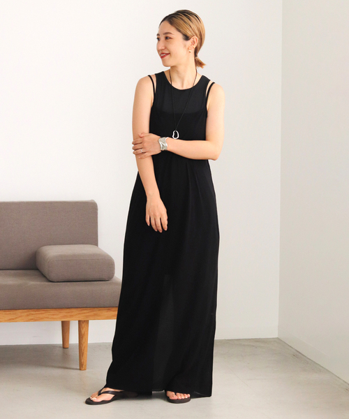 「Plage」 キャミソールワンピース FREE ブラック レディース_画像3