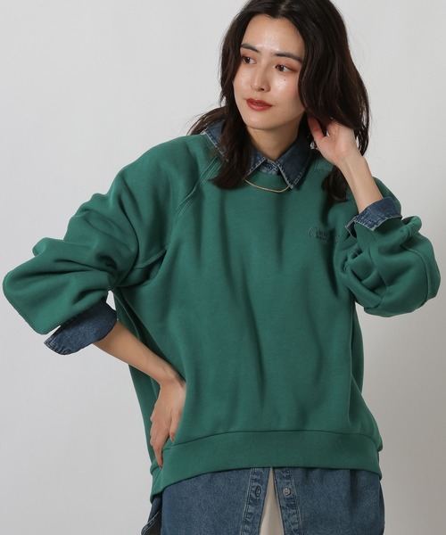 LAKOLE（ラコレ） トレーナー スウェット 裏起毛刺繍ロゴスウェット