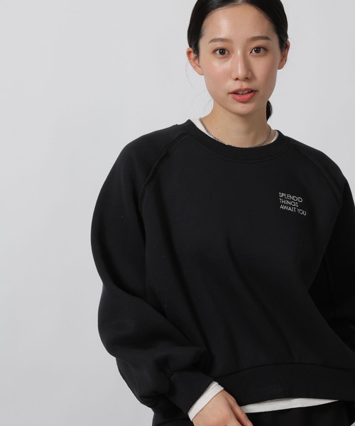 LAKOLE（ラコレ） トレーナー スウェット 裏起毛刺繍ロゴスウェット