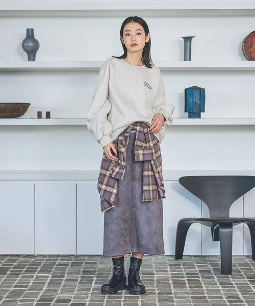 LAKOLE（ラコレ） トレーナー スウェット 裏起毛刺繍ロゴスウェット