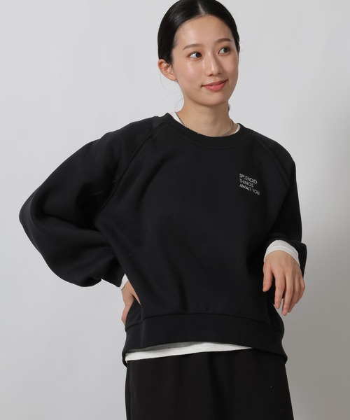 LAKOLE（ラコレ） トレーナー スウェット 裏起毛刺繍ロゴスウェット
