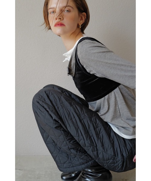 TRUNC パンツ Quilting Straight Pants / キルティングストレート