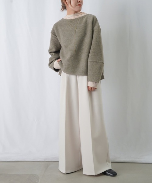 「LUCA/LADY LUCK LUCA」 長袖カットソー FREE モカ レディース_画像3