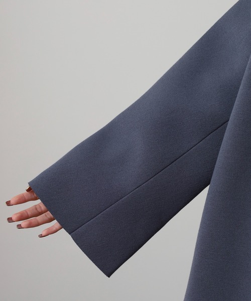 「FUNALIVE」 ノーカラーコート FREE ブラウン レディース_画像8