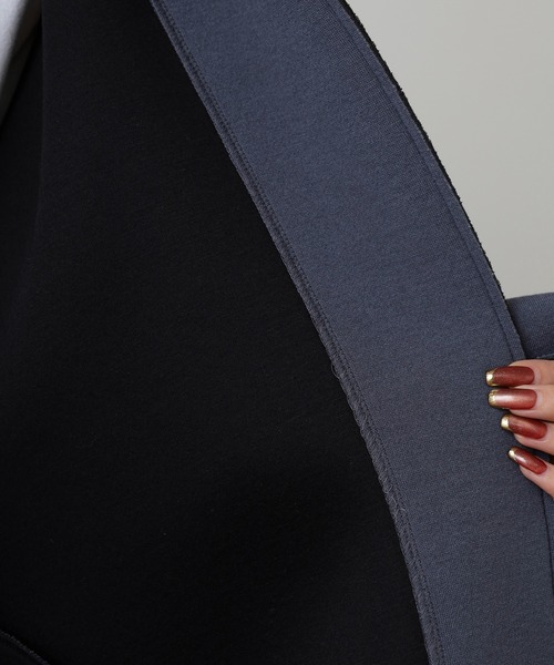 「FUNALIVE」 ノーカラーコート FREE ブラウン レディース_画像9