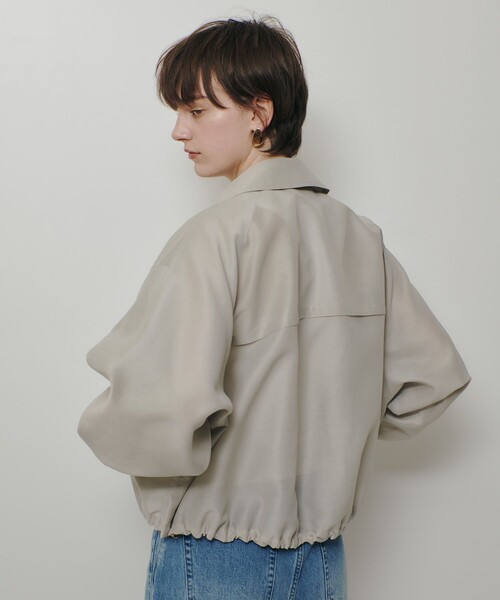 allureville オーガンジーステンカラーブルゾン ベージュ オーガンジーステンカラーブルゾン|allureville OFFICIAL SITE