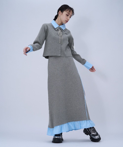 HARE ハレ HWレザードッキングSK レザー スカート HARE（ハレ）の「【EDGY MODE SET UP対応】2WAYフェイクレザースカート